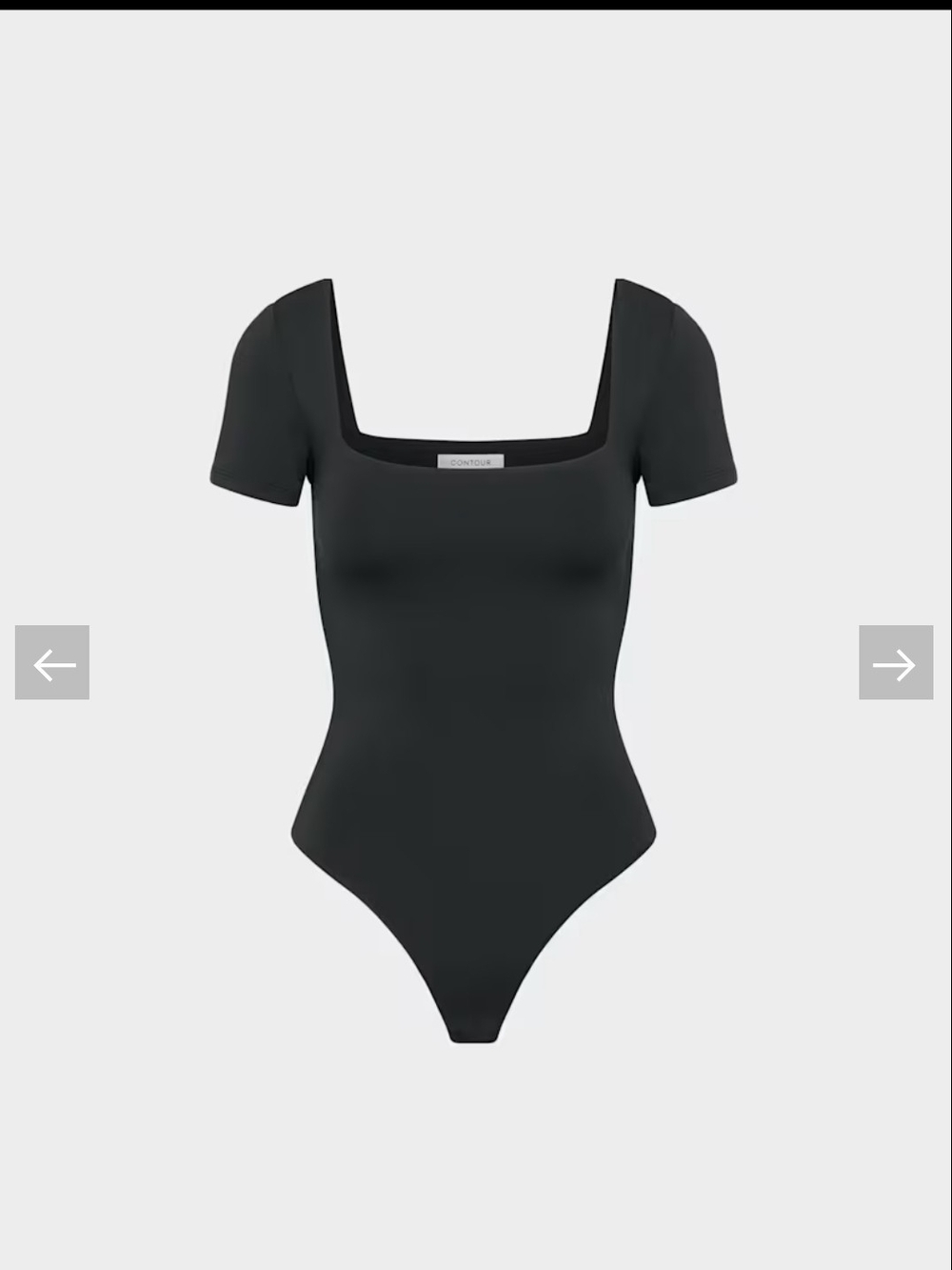 Aritzia Original Contour Manner Squareneck Bodysuit, Black, Size M